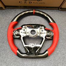 Load image into Gallery viewer, CZD Autoparts For Toyota 8th gen Camry se xse le xle 2018-2022 carbon fiber steering wheel red perforated leather sides