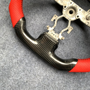 czd auto parts carbon fiber steering wheel for Infiniti G37 with orange leather