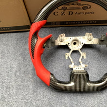 Load image into Gallery viewer, czd auto parts carbon fiber steering wheel for Infiniti G37 with orange leather