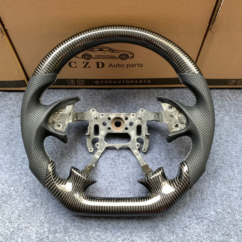 czd auto parts carbon fiber steering wheel for Acura TL with white stitch