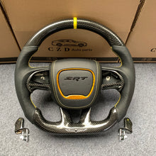 Load image into Gallery viewer, CZD auto parts for Dodge Durango 2018-2021 carbon fiber steering wheel with yellow carbon trim