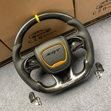 Load image into Gallery viewer, CZD auto parts for Dodge (SRT) Challenger 2015-2021 carbon fiber steering wheel with yellow carbon trim