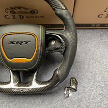 Load image into Gallery viewer, CZD auto parts for Dodge Durango 2018-2021 carbon fiber steering wheel with yellow carbon trim
