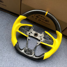 Load image into Gallery viewer, CZD auto parts for Honda Clarity 2018-2021 carbon fiber steering wheel with  yellow perforated leather side