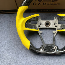 Load image into Gallery viewer, CZD auto parts for Honda 10th gen Civic SI 2016-2021 carbon fiber steering wheel with  yellow perforated leather side