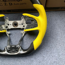 Load image into Gallery viewer, CZD auto parts for Honda 10th gen Civic SI 2016-2021 carbon fiber steering wheel with  yellow perforated leather side