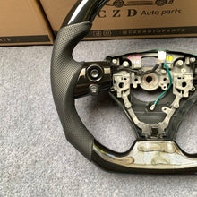 Load image into Gallery viewer, czd auto parts carbon fiber steering wheel for Toyota IQ with white stripe