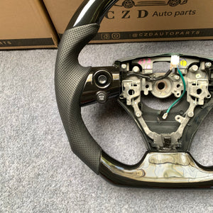 czd auto parts carbon fiber steering wheel for Toyota IQ with white stripe