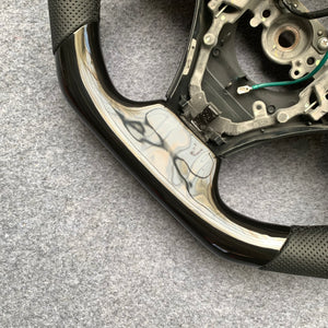 czd auto parts carbon fiber steering wheel for Toyota IQ with white stripe