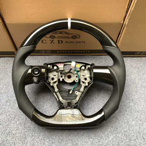 czd auto parts carbon fiber steering wheel for Toyota IQ with white stripe
