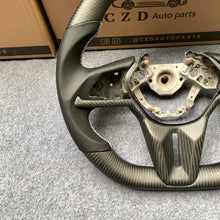 Load image into Gallery viewer, CZD autoparts for Nissan GTR R50 2017-2022 carbon fiber steering wheel with  black smooth leather side