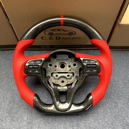CZD Autoparts for Kia K5 Optima 2016-2018 carbon fiber steering wheel