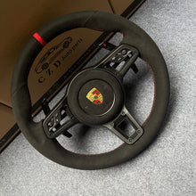 Load image into Gallery viewer, CZD auto parts for 911/Carrera Models - 2013 - 2019&nbsp; carbon fiber steering wheel with full black alcantara leather