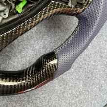 Load image into Gallery viewer, czd auto parts carbon fiber steering wheel for Acura TSX 2009-2014 with grey perforated leather