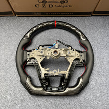 Load image into Gallery viewer, czd auto parts carbon fiber steering wheel for Toyota fortuner with red stitch