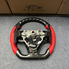 Load image into Gallery viewer, CZD auto parts for Toyota Camry with 3spoke 2012-2014 carbon fiber steering wheel  with red perforated leather side