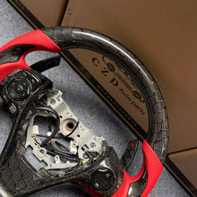 Load image into Gallery viewer, CZD auto parts for Toyota Camry with 3spoke 2012-2014 carbon fiber steering wheel  with red perforated leather side