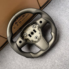 Load image into Gallery viewer, czd auto parts carbon fiber steering wheel for Tesla Model Y with black leather