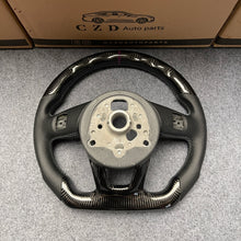 Load image into Gallery viewer, CZD auto parts for Q2 2016-2019 carbon fiber steering wheel  with purple stripe line