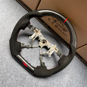 czd auto parts carbon fiber steering wheel for Tundra 2007-2013 with red stripe