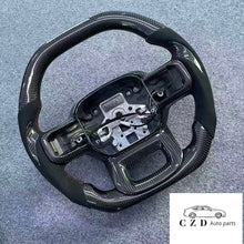 Load image into Gallery viewer, CZD auto parts for Ford F150 2021 2022 carbon fiber steering wheel with flat top