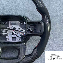 Load image into Gallery viewer, CZD auto parts for FORD EXPEDITION 2022 carbon fiber steering wheel with flat top