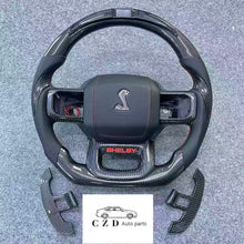 Load image into Gallery viewer, CZD auto parts for Ford F150 2021 2022 carbon fiber steering wheel with LED &amp; red logo