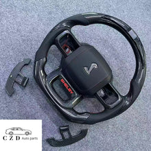 Load image into Gallery viewer, CZD auto parts for FORD EXPEDITION 2022 carbon fiber steering wheel with LED &amp; red logo