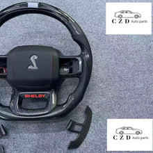 Load image into Gallery viewer, CZD auto parts for FORD EXPEDITION 2022 carbon fiber steering wheel with LED &amp; red logo