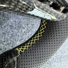 Load image into Gallery viewer, CZD auto parts for TOYOTA SUPRA A90 A91 MK5 2020-2021 carbon fiber steering wheel with yellow thumb grips