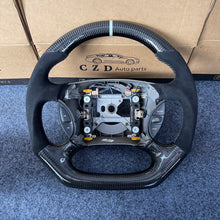 Load image into Gallery viewer, CZD auto parts for Ford Mustang GT Cobra SVT Saleen Roush 1999-2004 carbon fiber steering wheel with grey stripe line and alcantara