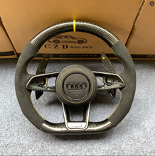 Load image into Gallery viewer, CZD auto parts for Audi TT RS (8J) 2015+ carbon fiber steering wheel with alcantara airbag cover