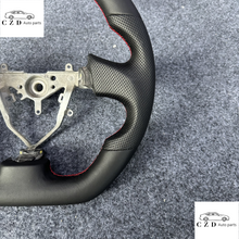 Load image into Gallery viewer, CZD auto parts for Legacy 2004 2005 2006 carbon fiber steering wheel with  smooth leather and perforated leather