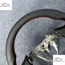 Load image into Gallery viewer, CZD auto parts for Legacy 2004 2005 2006 carbon fiber steering wheel with  smooth leather and perforated leather