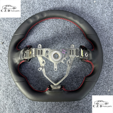 Load image into Gallery viewer, CZD auto parts for Legacy 2004 2005 2006 carbon fiber steering wheel with  smooth leather and perforated leather