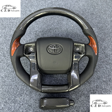Load image into Gallery viewer, CZD auto parts for Toyota Sequoia 2014-2020 carbon fiber steering wheel with carbon gear knob