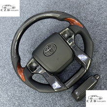 Load image into Gallery viewer, CZD auto parts for Toyota Tundra 2013-2020 carbon fiber steering wheel with carbon gear knob