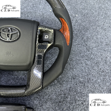 Load image into Gallery viewer, CZD auto parts for Toyota Sequoia 2014-2020 carbon fiber steering wheel with carbon gear knob