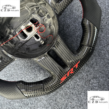 Load image into Gallery viewer, CZD auto parts for Jeep Grand Cherokee 2011-2013 carbon fiber steering wheel with LED &amp; red srt logo