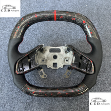 Load image into Gallery viewer, CZD auto parts for Chevrolet Corvette C8 2020+ carbon fiber steering wheel with forged carbon with red flakes