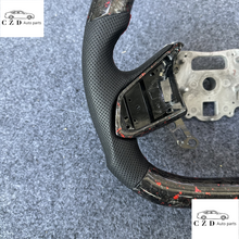 Load image into Gallery viewer, CZD auto parts for Chevrolet Corvette C8 2020+ carbon fiber steering wheel with forged carbon with red flakes
