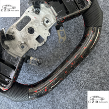 Load image into Gallery viewer, CZD auto parts for Chevrolet Corvette C8 2020+ carbon fiber steering wheel with forged carbon with red flakes