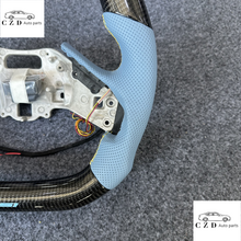 Load image into Gallery viewer, CZD auto parts for Chevrolet Corvette C8 2020+ carbon fiber steering wheel with farrari light
