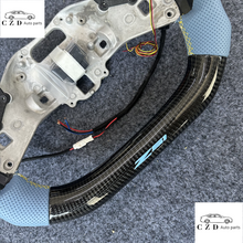 Load image into Gallery viewer, CZD auto parts for Chevrolet Corvette C8 2020+ carbon fiber steering wheel with farrari light