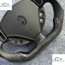 Load image into Gallery viewer, CZD auto parts for Maserati Grancabrio 2010-2020 carbon fiber steering wheel with airbag cover