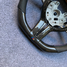 Load image into Gallery viewer, CZD auto parts for  BMW M2 F87 M3 F80 M4 F82 F83 M5 F10 M6 F06 F12 F13 X5 M F85 X6 M F86 carbon fiber steering wheel with  white blue stitching