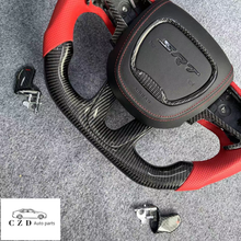 Load image into Gallery viewer, CZD auto parts for Dodge Durango 2018-2021 carbon fiber steering wheel with SRT logo airbag cover