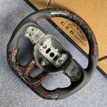 Load image into Gallery viewer, CZD auto parts for Dodge (SRT) Challenger 2015-2021 carbon fiber steering wheel with red flakes forged carbon fiber