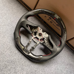 czd auto parts carbon fiber steering wheel for Infiniti Q60 2016-2018 with black perforated leather