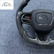 Load image into Gallery viewer, CZD auto parts for Dodge Durango 2018-2021 carbon fiber steering wheel with track hawk airbag cover